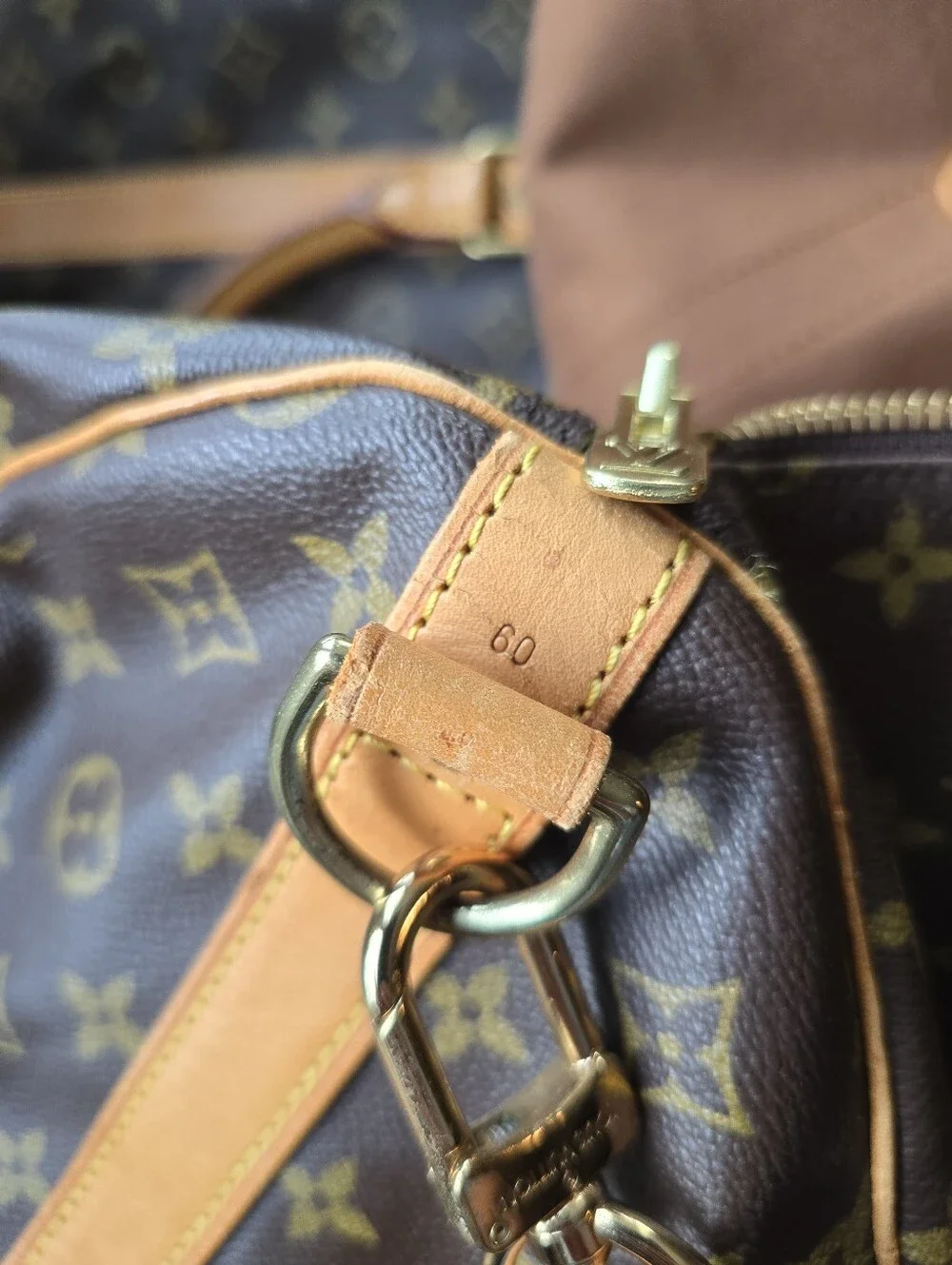 Louis Vuitton Brown Monogram Keepall 60 Travel Duffel